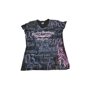Harley Davidson motorcycles black Graphic size 2XL shirt- Mandan, ND